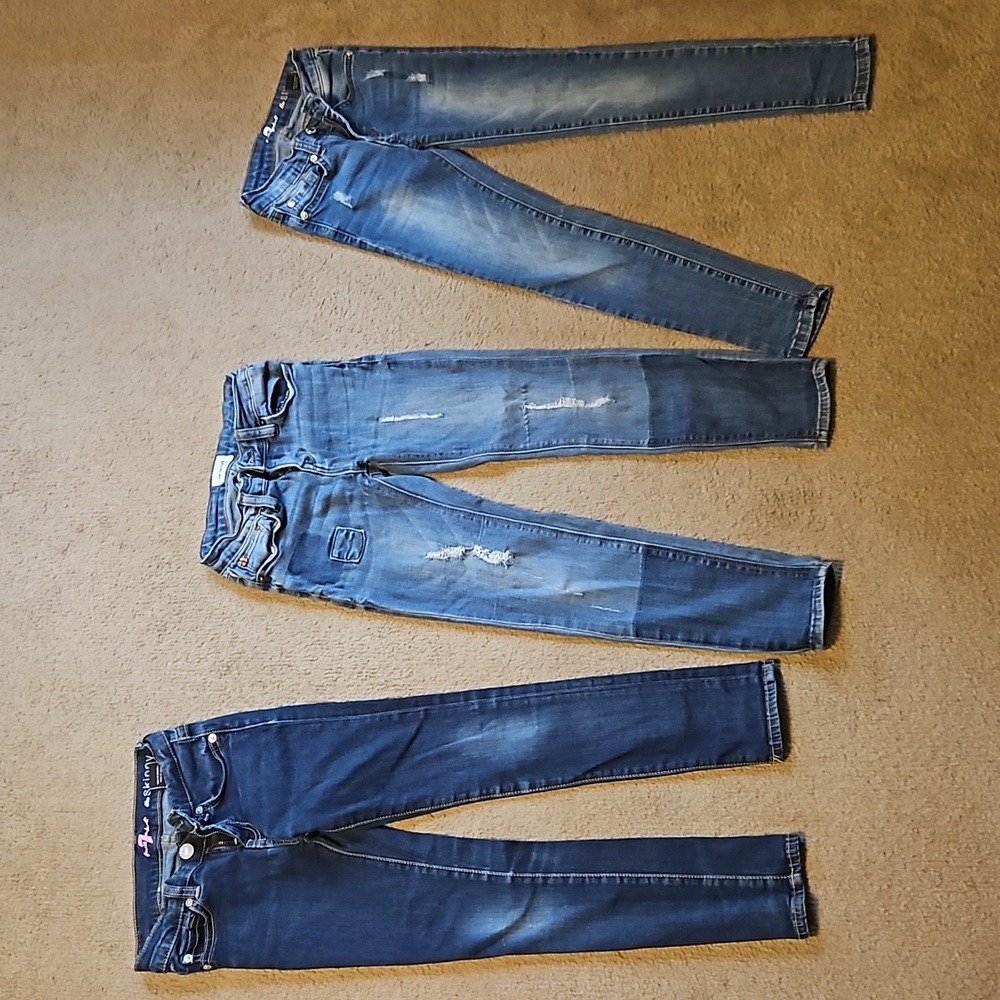 Girls Hudson and 7for mankind jeans